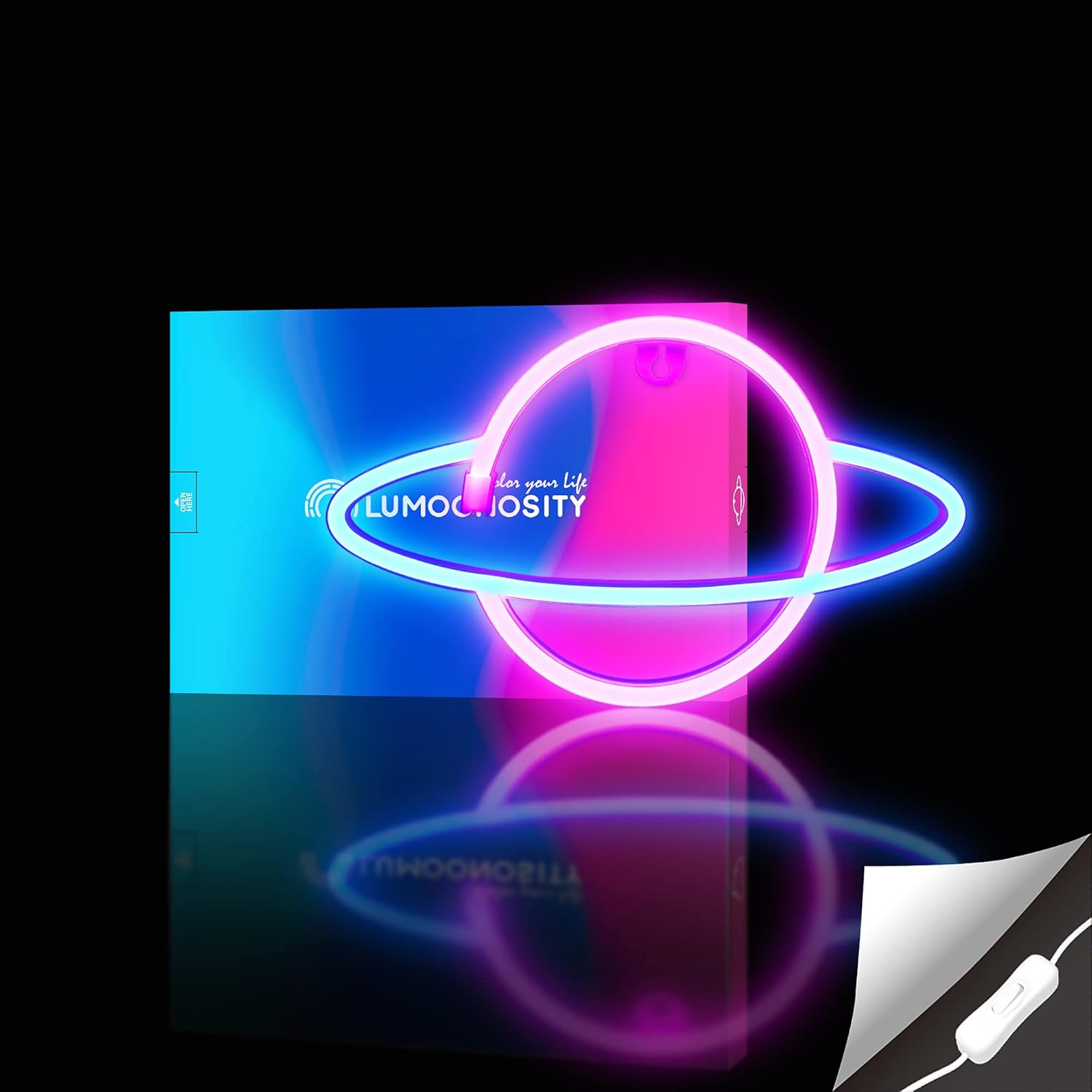 Saturn LED Neon Planet Sign - Image 3