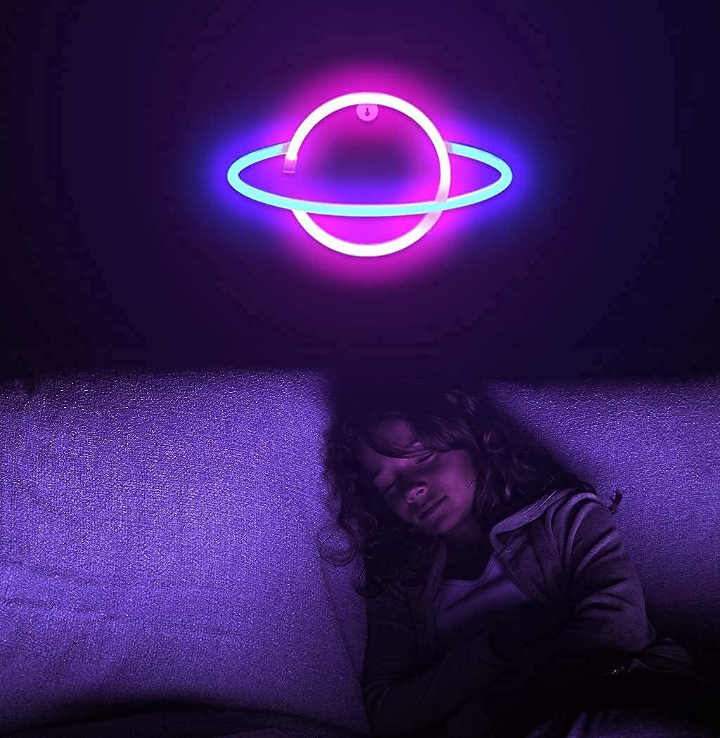 Saturn LED Neon Planet Sign - Image 5