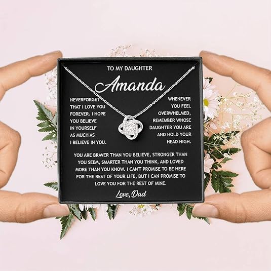 To my Daughter Love Knot Necklace - Image 3