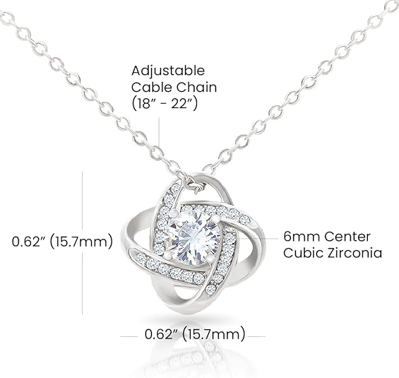 To my Daughter Love Knot Necklace - Image 4